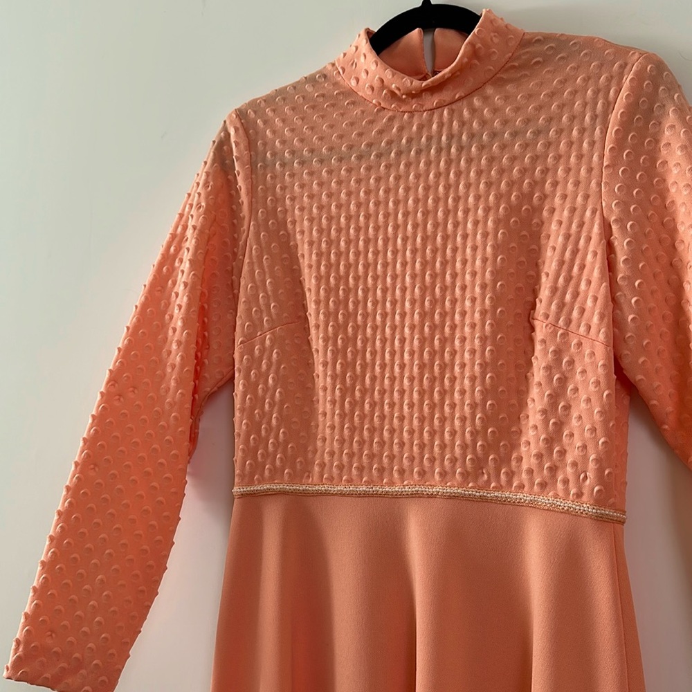 1970s Orange Creamsicle Dream Dress Sz Small